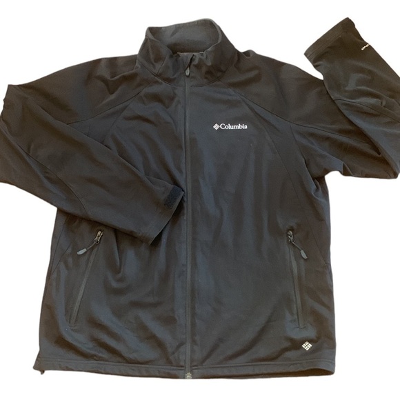 Columbia Black Full Zip Lightweight Omni-Wind Windbreaker Jacket Size XL - Picture 1 of 9